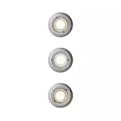Philips - SET 3x ugradna stropna svjetiljka PERIDOT 1xGU10/7W/230V srebrna