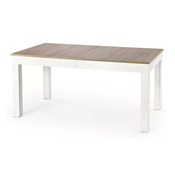 Stol Houston 691 Bijela, Sonoma hrast, 76x90x160cm, EstensioneNastavak za produživanje, Laminirani iveral, Medijapan