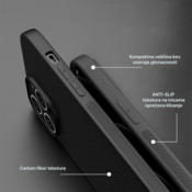 Futrola za mobilni telefon Maska Carbon fiber za Xiaomi Redmi Note 13 Pro 5G (EU) crna