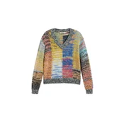 Desigual Pulover modra / kari / krvavo rdeča / črna