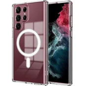 GS Ovitek za Samsung Galaxy S24 Ultra, kristalni TPU za MagSafe, prozoren