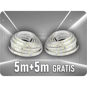 V-TAC LED trak notranji 4,2W/m, 420lm/m, 12V, 5m + 5m gratis! Farba svetla: Topla bela