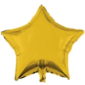 Zvezdasti folija balon – zlata 46 cm