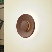 Lucande LED-stenna svetilka za zunanjo uporabo Kayana, rjave barve, aluminij, - Sodobni