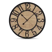 Tiha stenska ura Retro 34 cm, kovinski okvir, črna, gladko premikanje kazalcev, klasična arabska številčnica, dekoracija za dnevno sobo, pisarno, brez tikanja, enostavna montaža