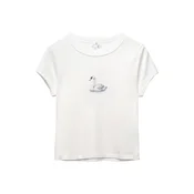 Pull&Bear Majica PACIFIC svetlo siva/roza/črna