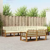Set vanjskih sofa 8 kom. Prirodna i krem
