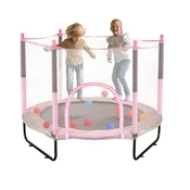 VEVOR Otroški trampolin 1545x121 cm roza