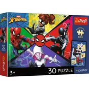 Trefl - Puzzle Spiderman: Spider Power + plakat - 1 - 39 kosov
