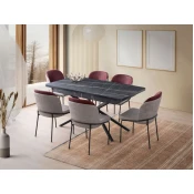 Hanah Home Trpezarijski sto Falcon - 2962, 160x79x90 cm, Crni