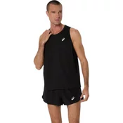 Asics za moške. 2011D223 Jedro Singlet črno (L), Črna, Šport, Sintetični, Večnamenski šport, Brez rokavov / na