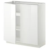 METOD Podni element s policama/2 vrata, bela/Ringhult bela, 80x37 cm