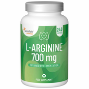 Essentials L-arginin 700 mg, visok odmerek, prosta oblika - vegansko, 240 kapsul