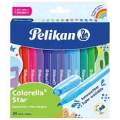 FLOMASTER ŠKOLSKI 24BOJE COLORELLA STAR PELIKAN 822312 BLISTER