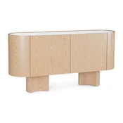 Komoda v hrastovem dekorju v svetli naravni barvi 160x80,5x45,5 cm Otilia – Bizzotto