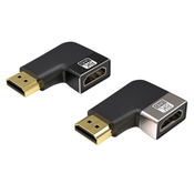PREMIUMCORD Adapterski priključek 8K HDMI A - HDMI A, F/M, do 90° - levi