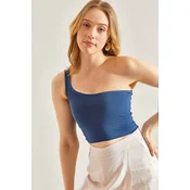 Bianco Lucci Womens One Shoulder Strap Crop Athlete