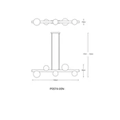 Zuma Line P0574-05N-P7AA - Luster na sajli FORES 5xG9/33W/230V crna