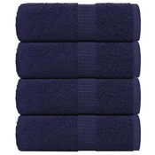 Vidaxl Pralne brisače FROGN 4 kosi temno modre 30x30 cm 360 g/m2