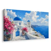 Slika modre kupole nad Egejskim morjem - 30x20