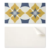 shumee Paket samolepilnih PVC ploščic s cvetličnim vzorcem in simetrijo 6x60x30 cm