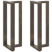Noge za barski stol T-oblika 2 kom Crne 50x35x(100-101) cm Celik