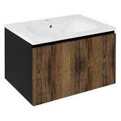 SAPHO Elegantna Umyvalna Omarica LOREA 70cm, Dub Collingwood/Črna Mat