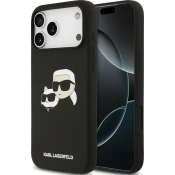 Karl Lagerfeld Liquid Silicone Double Heads MagSafe Zadní Kryt pro iPhone 17 Pro Max Black