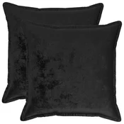 Vidaxl Prevleka za blazino 2 kos HOUTEN Črna 55 x 55 cm Flanel