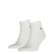Moške nogavice TOMMY HILFIGER Iconic - četrtinske, bele, 2 para, 39/42