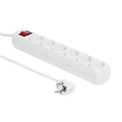 MicroConnect Razdelilnik s stikalom 6 vtičnic, 5m bel