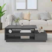 Stolic za kavu sivi 120 x 50 x 40,5 cm od masivne borovine