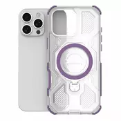 Hibridna maska Carbon Shield Pro za Xiaomi Redmi Note 15 Pro Plus / Poco M8 Pro - purple transparent