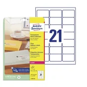 Transparentne etikete za C6 ovojnice 63,5 x 38,1 mm