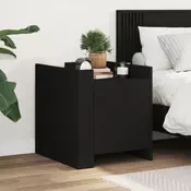 Vidaxl vidaXL Nočna omarica, črna, 45x50x50 cm, material na osnovi lesa