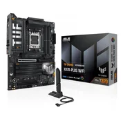 ASUS TUF GAMING X870E-PLUS WIFI7 AM5 ATX osnovna plošča - AMD X870E, 4xDDR5, 4xM.2, 4xSATA, 2.5Gb LAN, WiFi 7, BT, 1xHDMI, 2xUSB4 40Gbps porta (USB Type-C), Aura Sync
