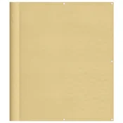 Vidaxl Balkonsko platno peščeno 120x500 cm 100 % poliestrski oxford