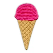 shumee Sladoled Patchion - Sadni sorbet - Podloga za likanje/toplotno varjenje - Vezeni našitek/značka/emblem
