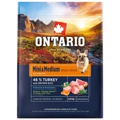 Hrana Ontario Mini & Medium Weight Control Turkey & Brown Rice 2,25kg