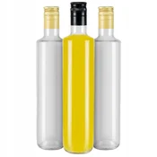 shumee 50x steklenička DORICA 500 ml BREZBARVNA za olivno olje, tinkture, kis, sok 0,5 l