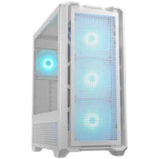COUGAR | MX600 White | PC Case | Mid Tower/Mesh Front Panel/3 x 140mm + 1 x 120mm Fans/Transparent Left Panel - CGR-57C9W-RGB
