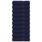 vidaXL Brisače za tuširanje 10 kos modra 70x140cm 360 g/m2 100% bombaž