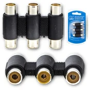 shumee Adapter/pretvornik 3x RCA Chinch ženski na 3x RCA Chinch ženski