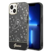Ovitek Guess za iPhone 14 Plus 6.7 Bandana Paisley, črn