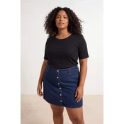 Trendyol Curve Ženska bluza Tbbss26Af00131, Crna