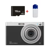 SARAHE C13 2,88-palčni 4K 8X optični zoom teleskopski objektiv HD digitalni fotoaparat, specifikacije: črna + čitalnik kartic + 16G, (22136802)