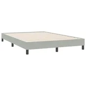 Vidaxl posteljni okvir brez vzmetnice svetlo siva 160x220 cm žamet