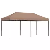 Sklopivi prigodni šator za zabave smedi 580x292x315 cm