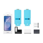 Samsung S25 FE SAMSUNG zaštitna folija za zaslon, 2 komada, antirefleksivna, krpica za čišćenje + pomoćni okvir, PROZIRNA EF-US731CTEG