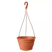 Prosperplast Viseči cvetlični lonec TERRA 23, rjav, plastika, 6,9 l, O23 x V14 cm